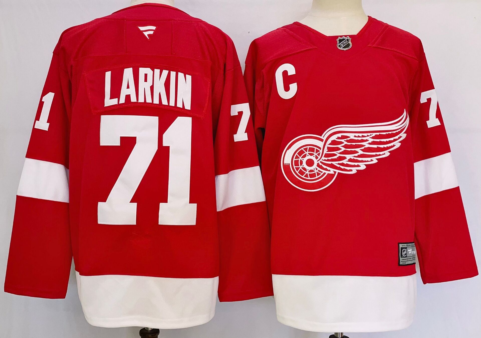 Men Detroit Red Wings #71 Larkin Red 2025 Home Premier Player NHL Jersey->detroit red wings->NHL Jersey